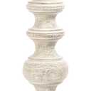 Hosley White Wood Pillar Candle Holder 9 Inch High Ideal Gift for Farmhouse Weddings Special Occasion Spa Aromatherapy Settings Candle Gardens. W1