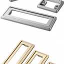 2 Pcs Aluminium Alloy Flip Handle Hidden Door Pull Handles Recessed Drawer Knob for Windows Cabinets Furniture Door W/Screws (Gold, Hole Distance: 64mm)