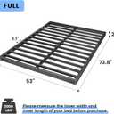 Superay 2 Inch Full Box Spring Low Profile, Heavy Duty Metal Box Spring Bed Base, Bunkie Board Bed Slat Replacement, Mattress Foundation, Easy Assembly, Noise Free