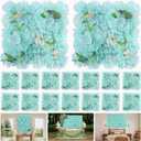 16pcs Artificial Flower Wall Floral Background-Light Blue