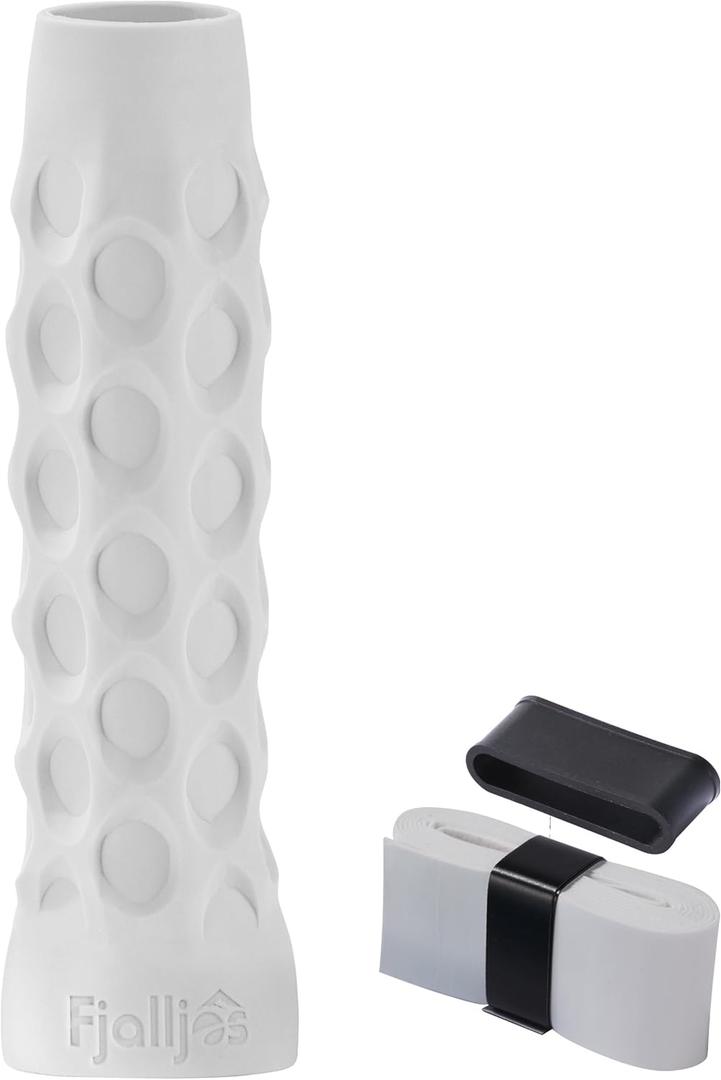 2 x Pickleball Paddle Grip with 5.25" - Enhanced Pickle Ball Grips Overgrip for Vibration Reduction & Precision Control (White)