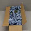 Hydrangea Flower in Mason Jars, 10 Set Floral Arrangements Table Centerpieces Decor Glass Flowers Vases for Home Party Wedding Bridal Shower Graduation Boho Decorative(Blue)