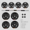 Phoenix Fitness Dumbbells Weight Set, Adjustable 2 in 1 Barbell Set for Exercise, Muscle and Strength Training