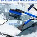 2 x 26" Snow Brush & Ice Scraper for Car Windshield and Window | 2 - in - 1 Winter Tool with Premium Bristles for Cars/SUVs/Trucks  Rotating Head, Heavy - Duty ABS | Ergonomic Foam Grip (FrostHug Blue)