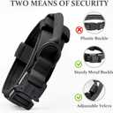 Tactical Dog Collar, Adjustable Military Training Nylon Dog Collar with Control Handle and Heavy Quick-Release Metal Buckle for Small Medium Large Dogs, Black L (Large :Width 1.5",Neck 17-20.5")