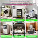 27270.79inch Washer Drain Pan Silicone Mat, Waterproof Anti-Vibration Non-Slip Washer Drip Tray, With Raised Edge Washing Machine Silicone Mat, Floor Leak Protector for Laundry RoomBlack