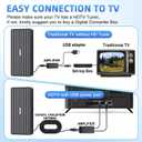 TV Antenna for HD Smart TV Indoor,1000+ Miles Range Digital Outdoor TV Antenna for Free Local Channels, Supports 8K/4K/1080P,33ft Coax Cable