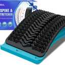 MINOLL Back Stretcher for Lower Back Pain Relief, Multiple Level Adjustable Arch Lumbar Back Cracker Board, Back Cracking Device, Back Massager for Scoliosis, Spine Decompression Support (Dark Blue)