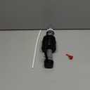 Universal Toilet Flusher Replacement Kit, Water-Saving & Height Adjustable Fill Valve, 2-Inch Flapper, Quiet & Anti-Siphon Toilet Repair Kit Inside Tank, Easy to Install (Black, 1-Pack)