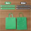 Pikalon 6 pcs Neon Green Gift Bags with Handles, Large 9.84"x4.33"x14.17" Bright Color Gift Wrap Paper Bag Party Favor Bag Boutique Retail Bags for Wedding Birthday Baby Shower Wedding Welcome Party Supplies (Green, 9.84x4.33x14.17 Inches)