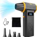 KKH Portable Electric Air Duster with Led Light, Powerful 120000RPM 4 Speed Adjustable Mini Turbo Blower for Cleaning, Rechargeable Cordless Dusters for Home Car Outdoor PC Computer Keyboard