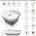 UNIFULL Collapsible Foot Spa Bath with Heat and Massage Rollers, Bubble, Foot Pedicure Kit, Temperature Control, Red Light, Pedicure Foot Spa, Foot Bath