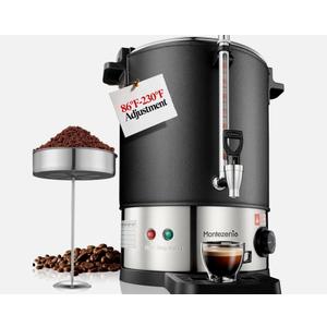 100 Cup Commercial Coffee Urn with Temp Control, 1500W Extra Large Coffee Maker