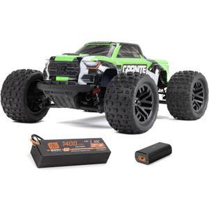 ARRMA RC Truck 1/18 Granite GROM MEGA 380 Brushed 4X4 Monster Truck RTR with Battery & Charger, Green, ARA2102T3