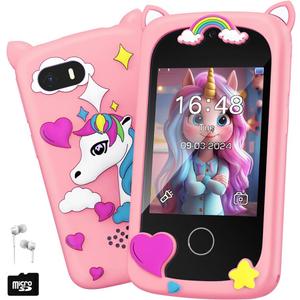Kids Smart Phone Toy for Girls - Girl Toys Age 6-7 Years Old Real Cell Phones for Kid 3 4 5 6 7 8 9 10 11 12 - Kids Birthday Gift 3-5 4-6 5-7 6-8 7-12 8-10 8-12 Autism Montessori Toys
