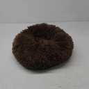 Mr Fluffy Friend - The Original Calming Pet Bed, Warm Plush Donut Dog Bed, Washable (S (19"/50CM), Coffee)