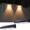 Solar Lights Outdoor Waterproof 3000K/4000K/6000K 3 Modes Solar Powered Dusk to Dawn Lighting for Mailbox, House Number, Address, Sign(2 Pack)