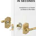 Asidrama 1 Pack Champagne Bronze Privacy Door Handles, Bronze Door Lever with Door Knobs Indoor for Bedroom or Bathroom, Heavy Duty Door Handles Interior with Locks for Left Right Sided Doors ZR19-262