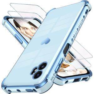 4 x Dretal for Samsung Galaxy XCover7 Pro Case with Screen Protector, Girl Women Cute Girly Love-Heart Luxury Gold Soft Cover Camera Protection Bumper Silicone Shockproof Phone Cover for SM-G766 (Blue)