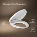 KOHLER 10349-0 PureWarmth Heated Elongated Toilet Seat, Soft Close Toilet Seat, Quiet-Close, Slow Close, Night Light, White