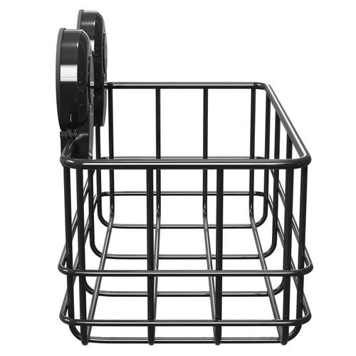 iPEGTOP Suction Cup Deep Shower Caddy Bath Organizer Wall Shelf for Large Shampoo Gel Holder Bathroom Accessories Storage -Rustproof 304 Stainless Steel, 2-Pack (Blaack)