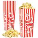 Homrelaxy 24 Pcs Popcorn Boxes, 7.9" Tall and 3.6" Square Large Capacity Popcorn Containers Buckets for Pop Corn Machine, Movie Night, Cinema, Carnival, Party, Concessions
