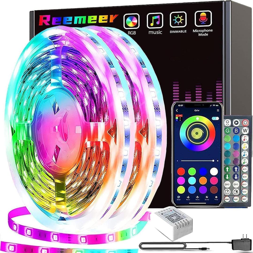 130ft Led Lights for Bedroom, APP Control Music Sync Color Changing Led Lights, Led Strip Lights with Remote for Room, Kitchen Party,Home Decoration