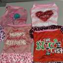 Pistha 4 Pack Adorable Puppy Dog Printed Clothes for Small Dogs - Girl Holiday Apparel Dresses(M)