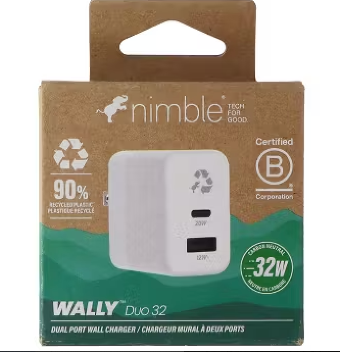 Nimble Wally Duo 32 Dual Port Wall Charger