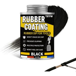 Liquid Rubber, Black Peelable Liquid Rubber Coating, Waterproof, Flexible, Breathable, Suitable for DIY Tool Repair(5.3 Oz)