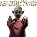 Spooktacular Creations Scary Halloween Zombie Mask, Full Head Horror Alien Ghost Devil Face Mask, Creepy Latex Monster Cap Masks for Adult Cosplay Halloween Costume Accessory, Party Dress Up