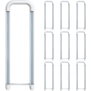 Romwish U Bend LED Tube Light, T8 T12, 18W(40W Equivalent), 5000K Daylight, 2400LM, Fluorescent Light Tube Replacement, Remove Ballast, Dual-Ended Powered, G13 Base, 10 Pack Romwish U Bend LED Tube Light, T8 T12, 18W(40W Equivalent), 5000K Daylight, 2400LM, Fluorescent Light Tube Replacement, Remove Ballast, Dual-Ended Powered, G13 Base, 10 Pack