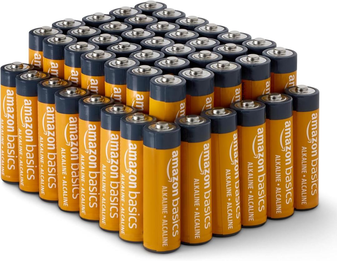 48-Pack AA Alkaline High-Performance Batteries, 1.5 Volt, 10-Year Shelf Life, Long-lasting, No Leakage