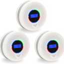 Kesy Upgraded Smoke and Carbon Monoxide Detector 10-Year Lifespan, Dual Sensor Smoke Alarm & Carbon Monoxide Detector (Silver-3Pack)