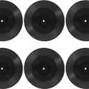 12 Inch Blank Vinyl Records Decor, 6PCS Fake Records Vintage Decorations Faux Vinyl Record Wall Display Retro Vinyl Records for Music Party Studio Home Room Wall Decor DIY Project