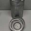 Decorative Metal Storage Jars, Set of 3 Galvanized Farmhouse Canisters with Lid, Vintage Tin Canister for the Kitchen Living Room Home Decor