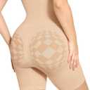 Lover-Beauty Women's High Waist Shapewear Tummy Control Seamless Body Shaper Shorts (Medium-Large, Beige)