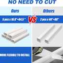 4" 7.5Ft Mini Split Line Set Cover, Plastic Line Kit for Outside Units, Mini Split Air Conditioner, Central AC and Heat Pump