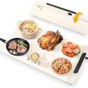 Food Warming Mat with 11 Temperature Settings, SANLIKE Rollable & Portable Electric Warming Tray Foldable Heating Mat,Food Warmer for Parties Buffet, Family Gatherings, Holidays, Countertop