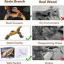 Tfwadmx Snake Climbing Branch, Reptile Climbing Decor Resin Reptile Climbing Wood Branches, Gecko Tank Branches Decor for Lizards, Tarantulas, Hermit Crab, Frogs