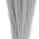 MECCANIXITY 18Pcs Faux Pampas Grass, 21"/55cm Fluffy Fake Pampas Grass Decor Tall Artificial Pampas Grass for Living Room Party Wall Vase Wedding Decoration, Light Gray