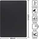 Extra Large Silicone Mat,Silicone Mats for Kitchen Counter Island Dinner Table Countertop Protector Heat Resistant Mat (120 x 48, Black)