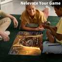 Cool Cat Card Game Mats, MTG Playmat & Mouse Pad 24" x 14", Game Play Mat with Stitched Edge for Magic The Gathering, Anime TCG Card Desk Writing Pad