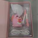 DYCROL Kids U Shaped Electric Toothbrush with 4 Brush Heads, Sonic Toothbrush Kids with 5 Modes, Cartoon Dinosaur 360-Degree Cleaning IPX7 Waterproof Design (6-12 Age (Pink))