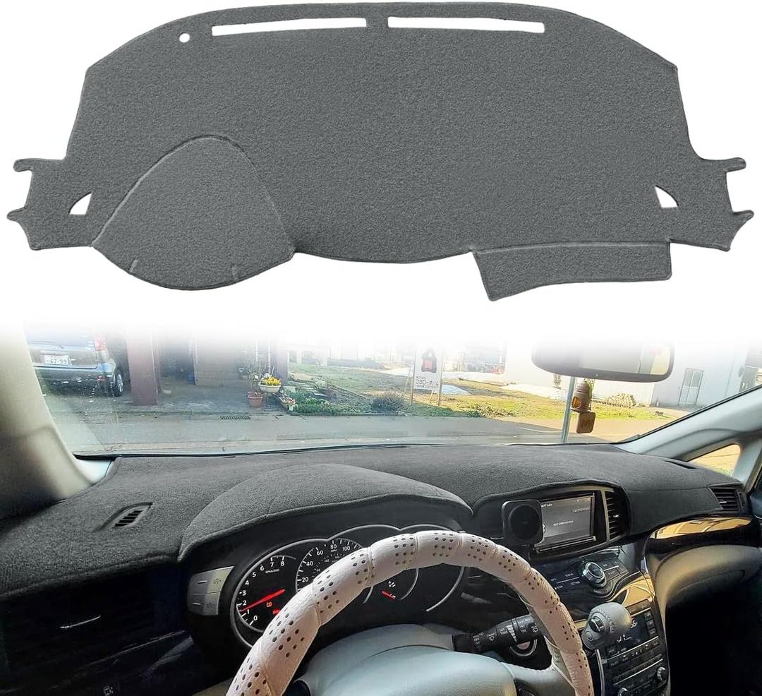 Dash Cover Mat Custom Fit for Nissan Quest Van 2011-2017, Dashboard Cover Pad Carpet Protector F156 (Dark gray)
