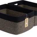 MiniArk Large Storage Baskets for Shelves, Closet Organizers Bins for Clothes Blanket Towels, Baby Nursery, Toy Baskets Box, Woven Rope Baskets, 17 x 13 x 7.5, 2 Packs Woven Brown