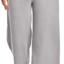 UEU Womens Capri Yoga Pants Summer Wide Leg Loose Casual Cropped Lounge Drawstring Pajama Capris Sweatpants with Pockets
