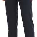 Oalka Women's Dress Pants Straight Leg Yoga Work Stretchy Pant for Office Business