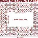 3 x PlandRichW Teddy Bears Christmas Wrapping Paper 4028 Inch Jumbo Sheets, Non-Tear Bulk Gift Wrap - Santa Trellis with Reindeer, Gingerbread, Candy Canes - 4 Pre-Cut Sheets for Kids & Adults