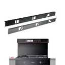 Stove Gap Covers, Stove Gap Filler, Range Trim Kit,Stove Guard for Kitchen Oven Gap Between Stovetop and Counter, Heat Resistant and Easy to Clean (Aluminum Black 23.4 in 1 Pair)